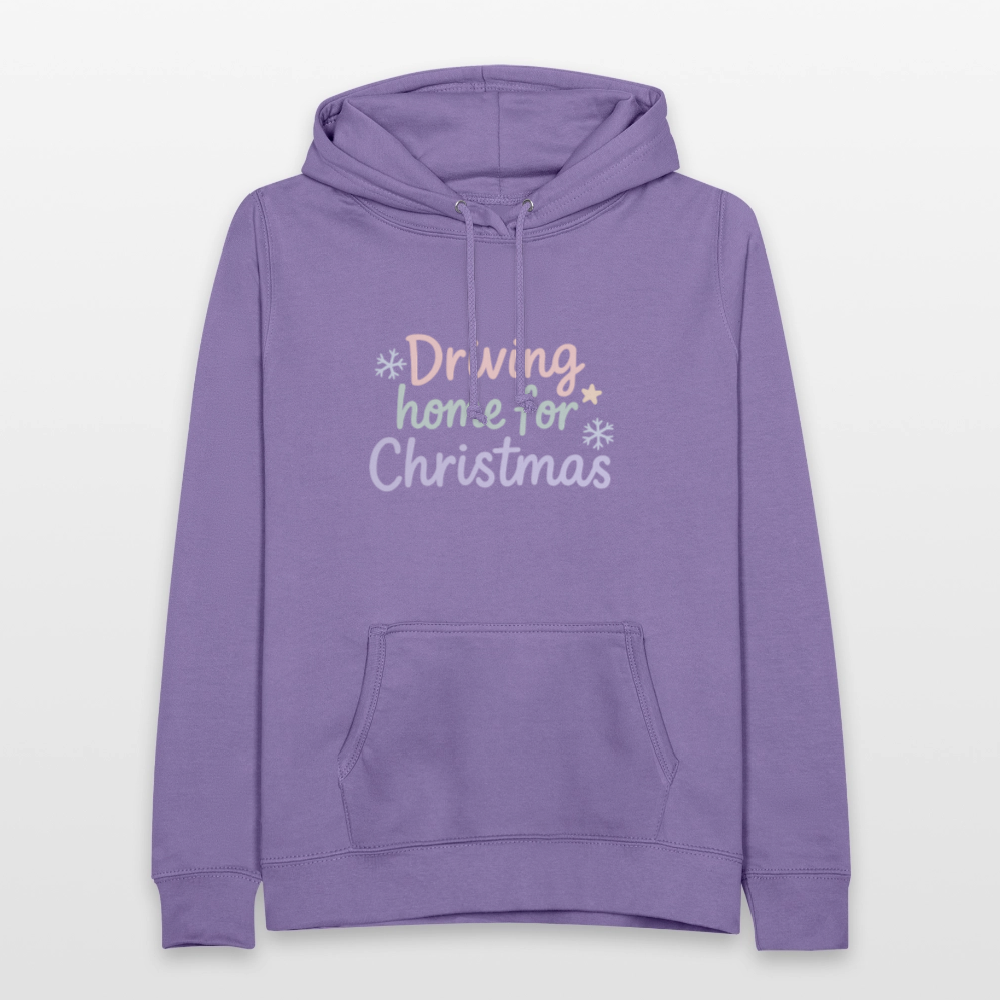 Frauen Hoodie "Driving home for Christmas" - Lavendel
