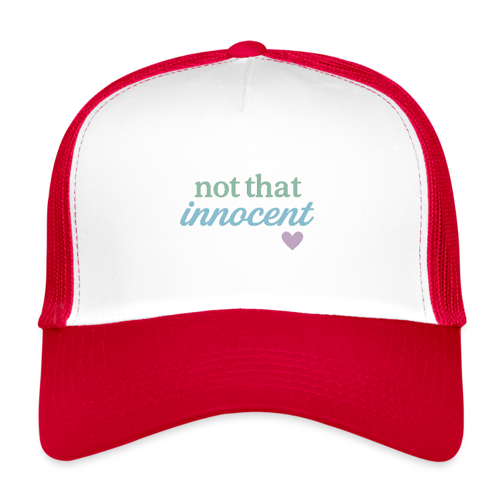 Cap "not that innocent" - Weiß/Rot