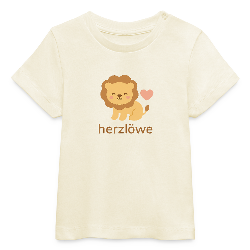 Baby Bio-T-Shirt "Löwe" - Weißgrau