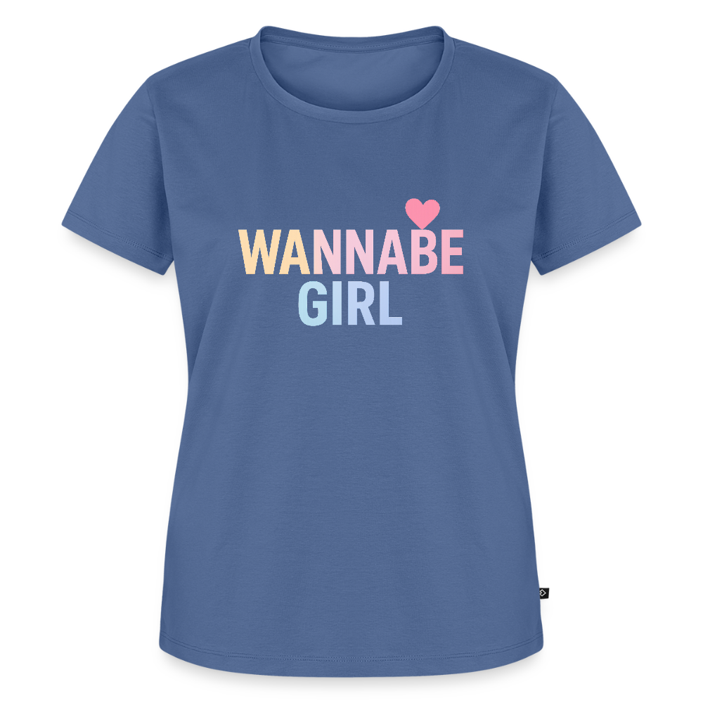 Frauen Premium T-Shirt "Wannabe Girl" - Taubenblau
