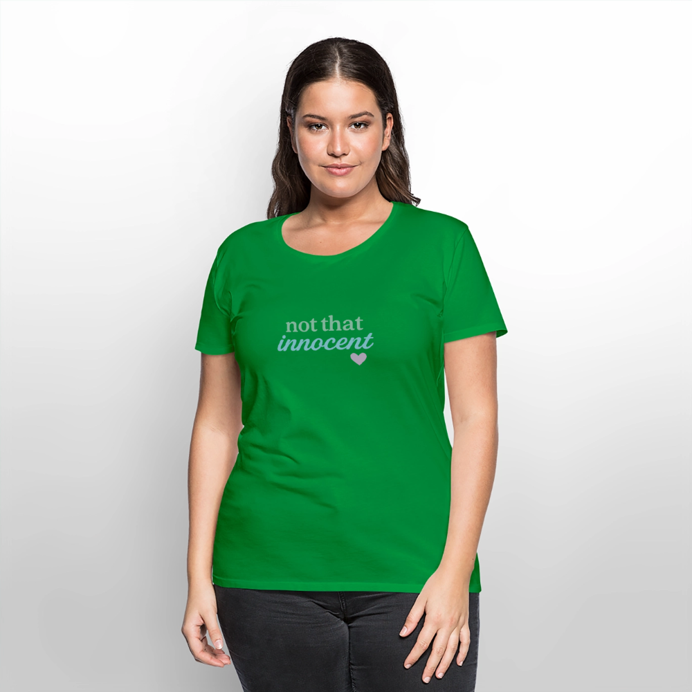 Frauen Premium T-Shirt "not that innocent" - Grün