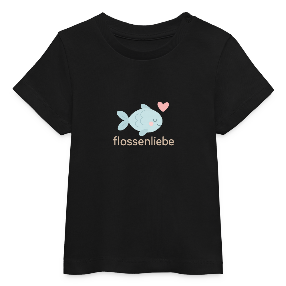 Baby Bio-T-Shirt "Fisch" - Schwarz