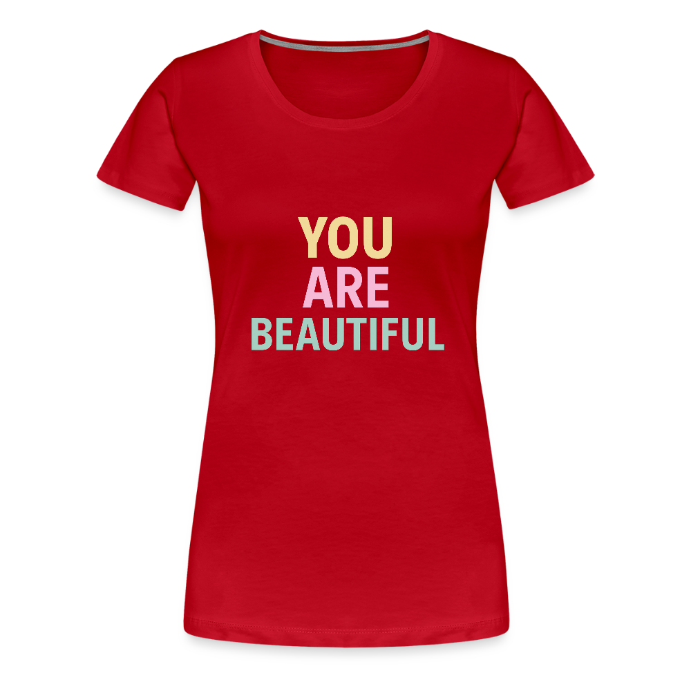 Frauen Premium T-Shirt "beautiful" - Rot