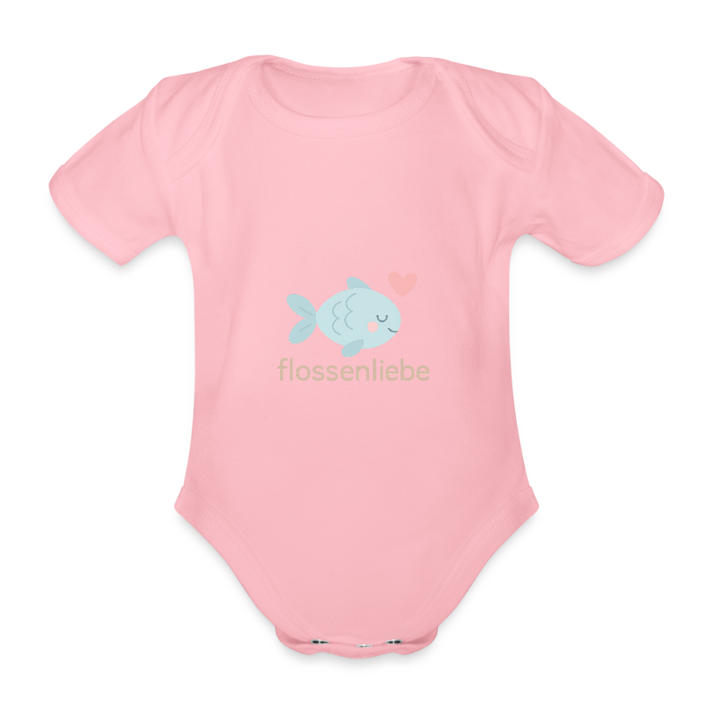 Baby Bio-Kurzarm-Body "Fisch" - Hellrosa