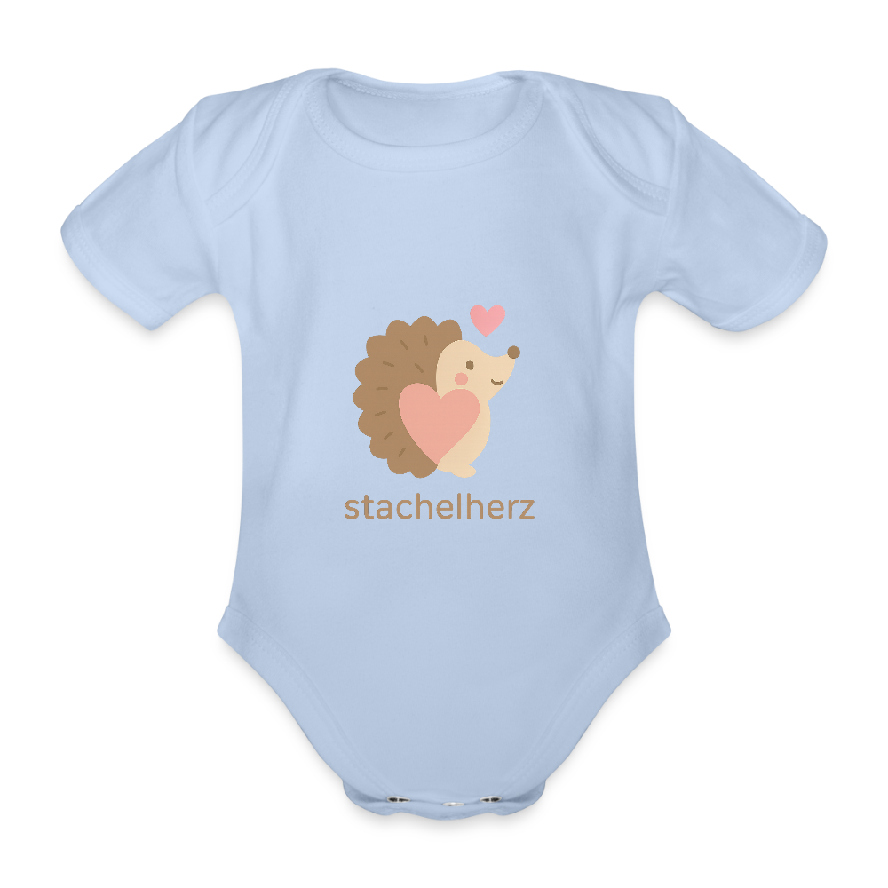 Baby Bio-Kurzarm-Body "Igel" - Sky