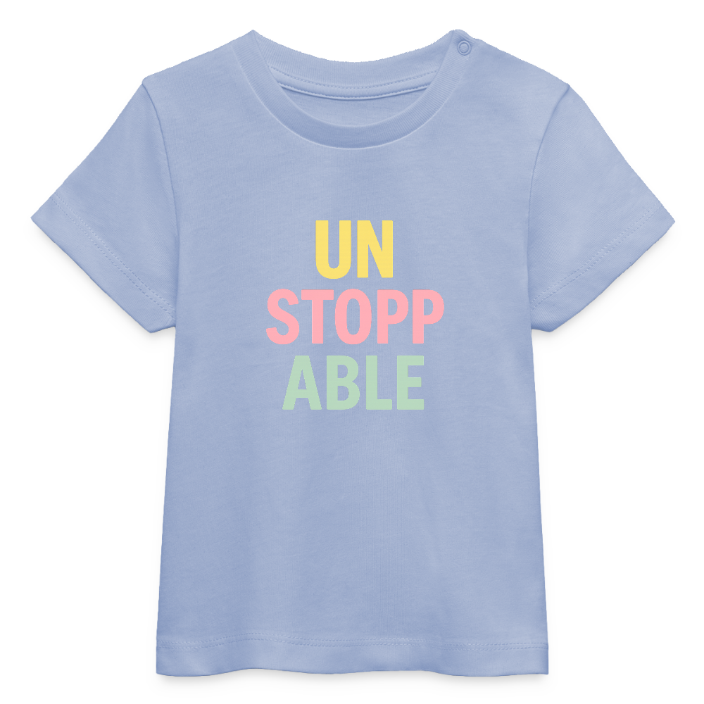 Baby Bio-T-Shirt "unstoppable" - Sky