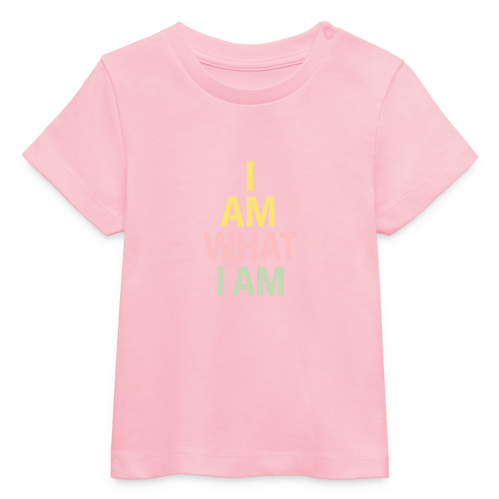 Baby Bio-T-Shirt "I am" - Hellrosa