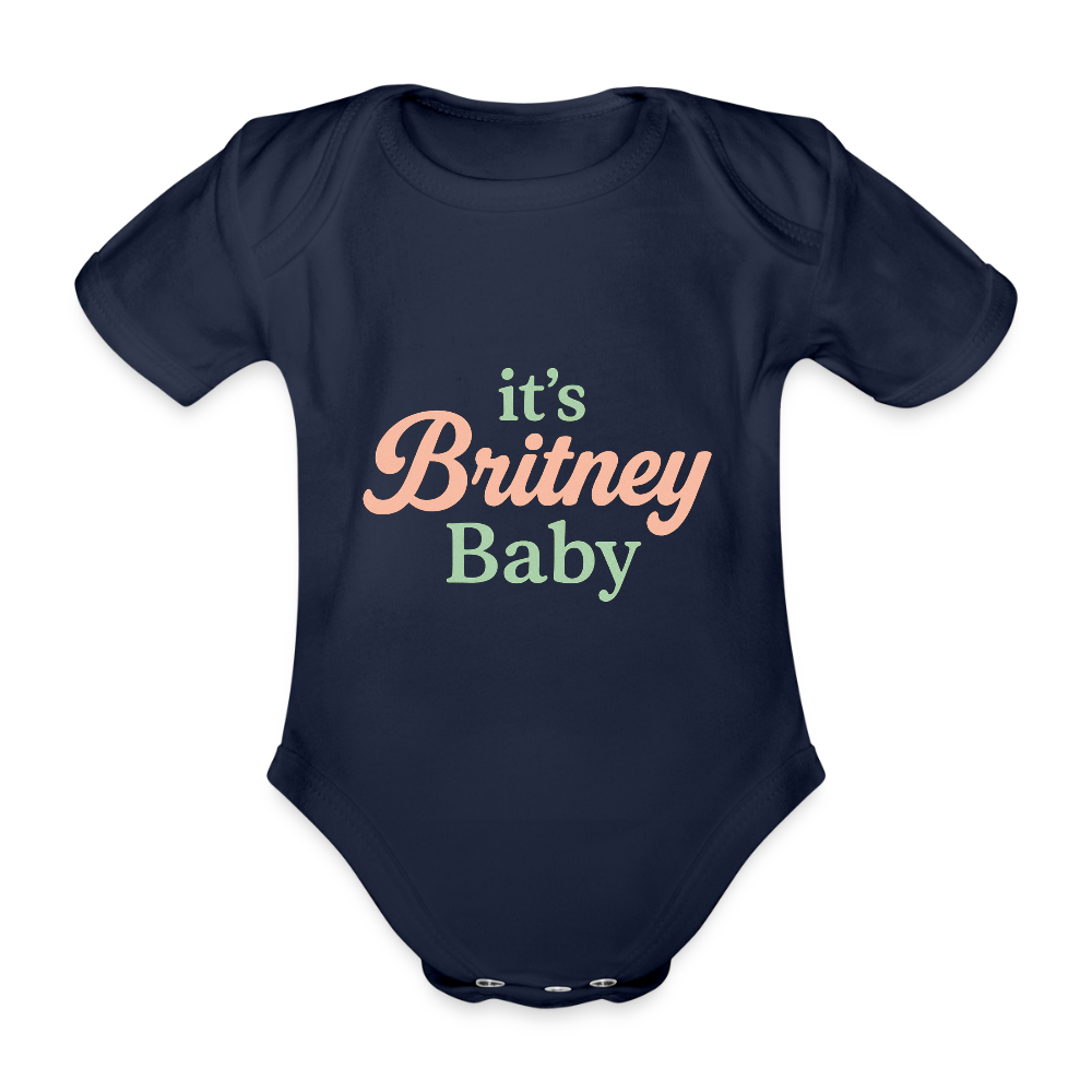 Baby Bio-Kurzarm-Body "Britney Baby" - Dunkelnavy