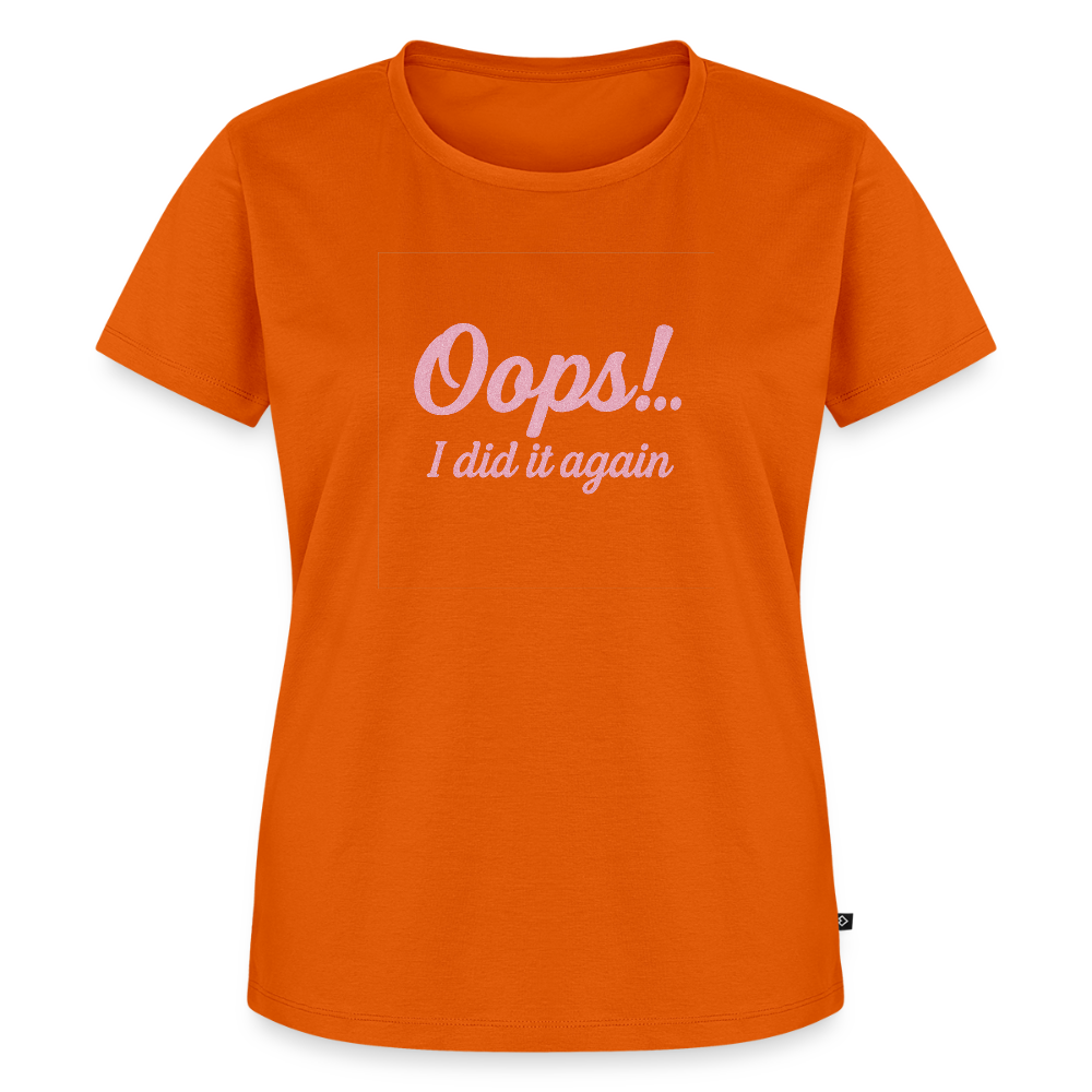 Frauen Premium T-Shirt "Oops"" - Orange