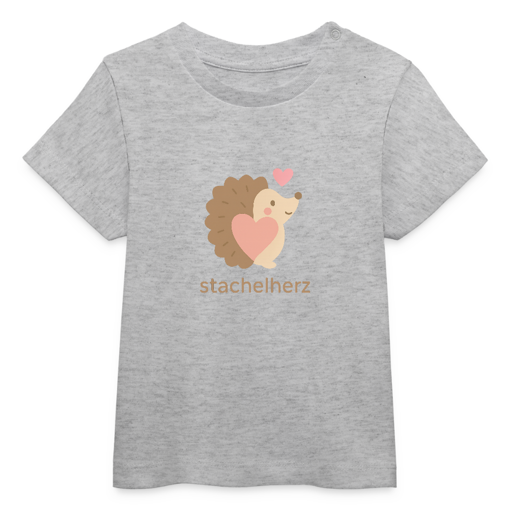 Baby Bio-T-Shirt "Igel" - Grau meliert