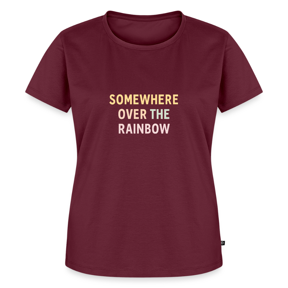 Frauen Premium T-Shirt "over the rainbow" - Burgunderrot