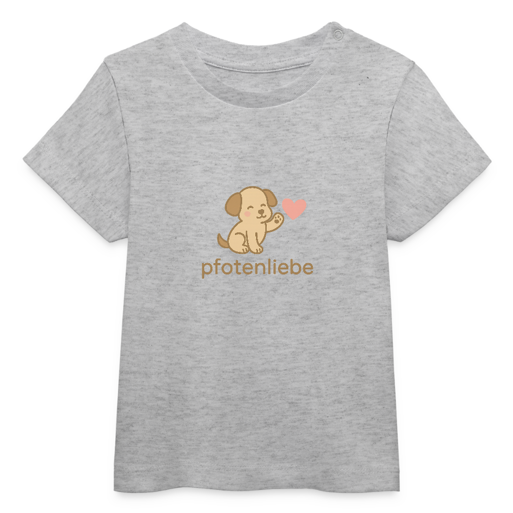 Baby Bio-T-Shirt "Hund" - Grau meliert