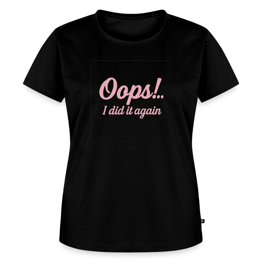 Frauen Premium T-Shirt "Oops"" - Schwarz