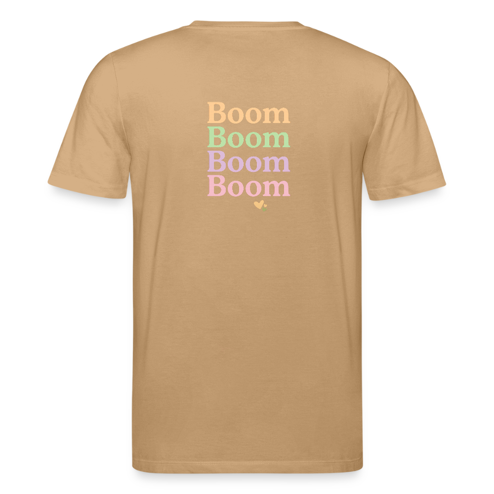 Unisex Bio-T-Shirt "Boom Boom Boom Boom" - Karamell