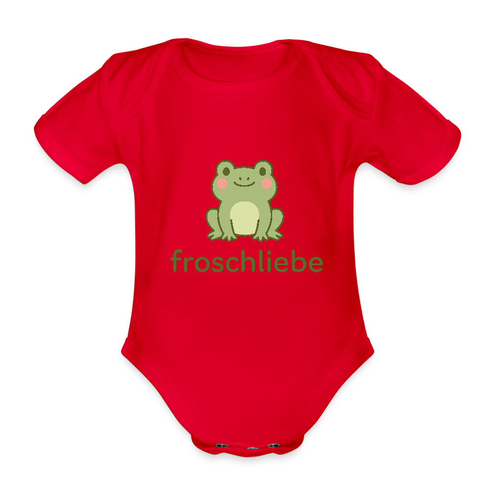 Baby Bio-Kurzarm-Body "Frosch" - Rot