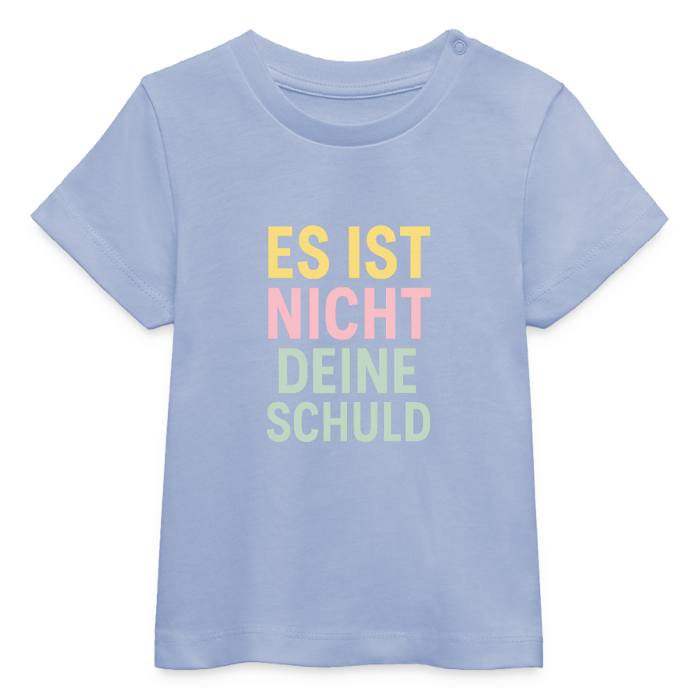 Baby Bio-T-Shirt "deine Schuld" - Sky