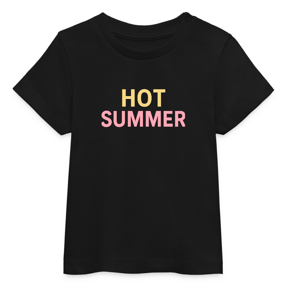 Baby Bio-T-Shirt "hot summer" - Schwarz