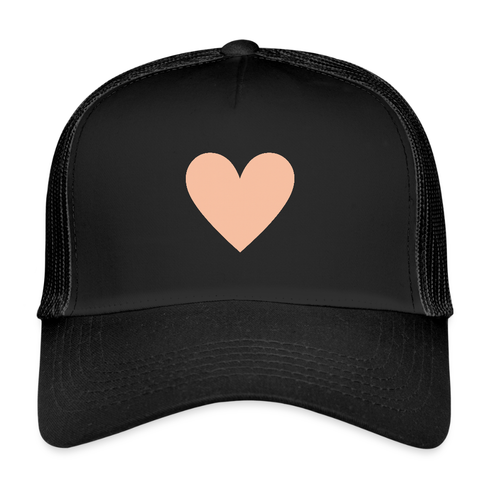 Cap "Herz" - Schwarz/Schwarz