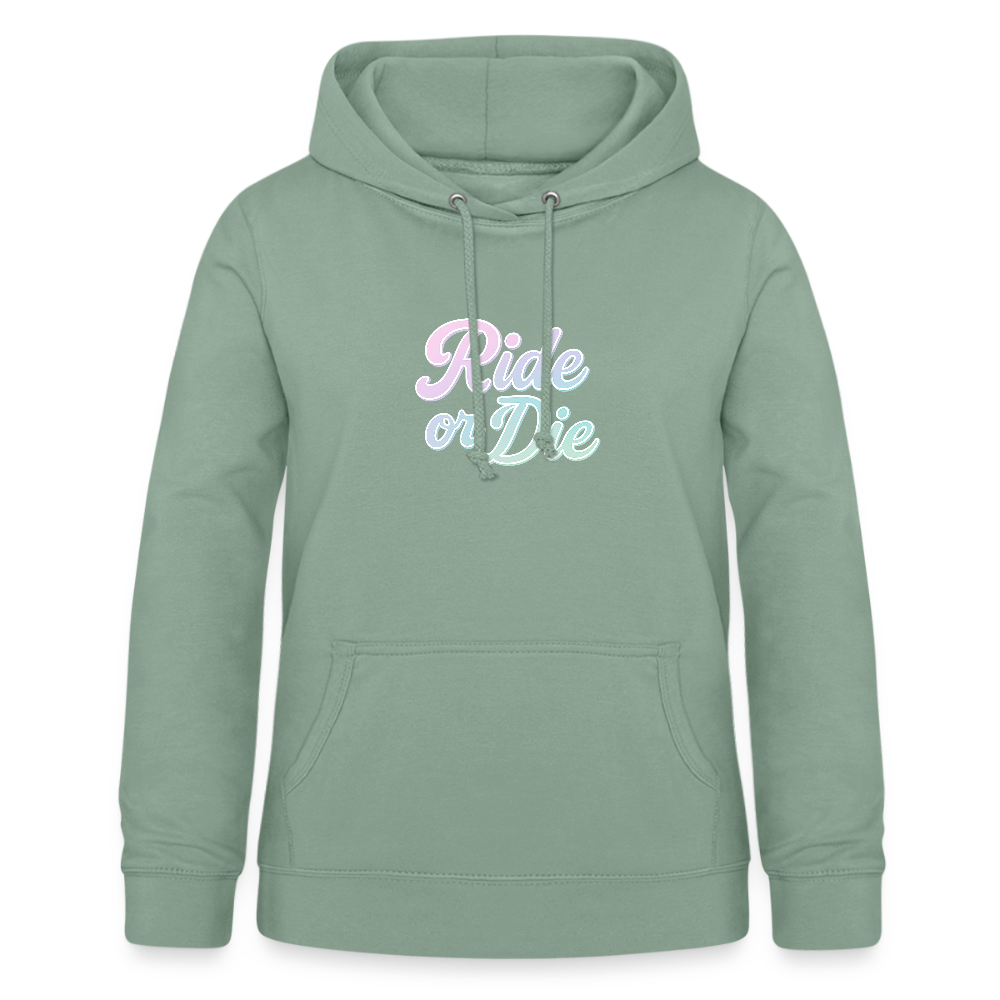 Frauen Hoodie "Ride or Die" - Graugrün