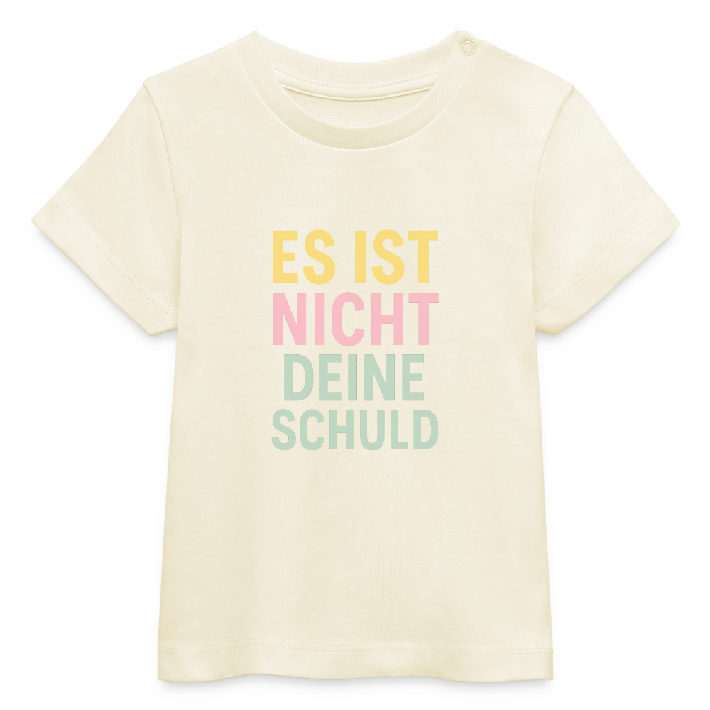 Baby Bio-T-Shirt "deine Schuld" - Weißgrau