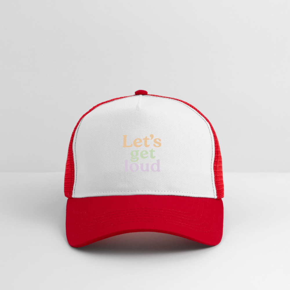 Cap "Let's get loud" - Weiß/Rot