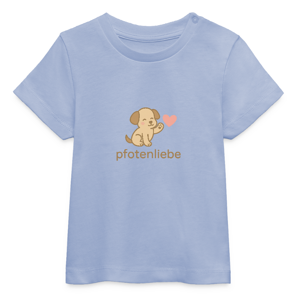 Baby Bio-T-Shirt "Hund" - Sky