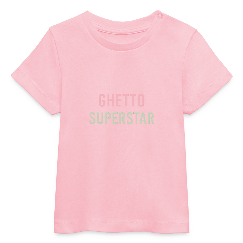 Baby Bio-T-Shirt "ghetto superstar" - Hellrosa