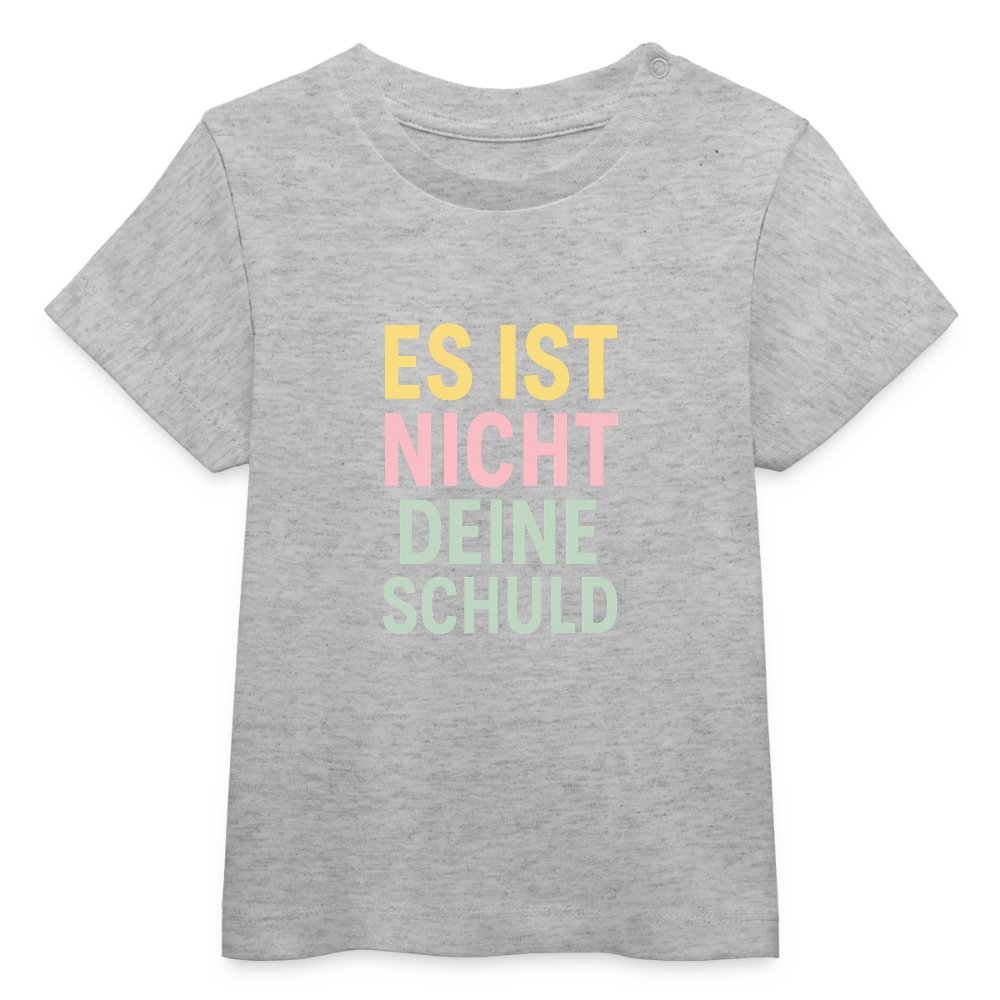 Baby Bio-T-Shirt "deine Schuld" - Grau meliert