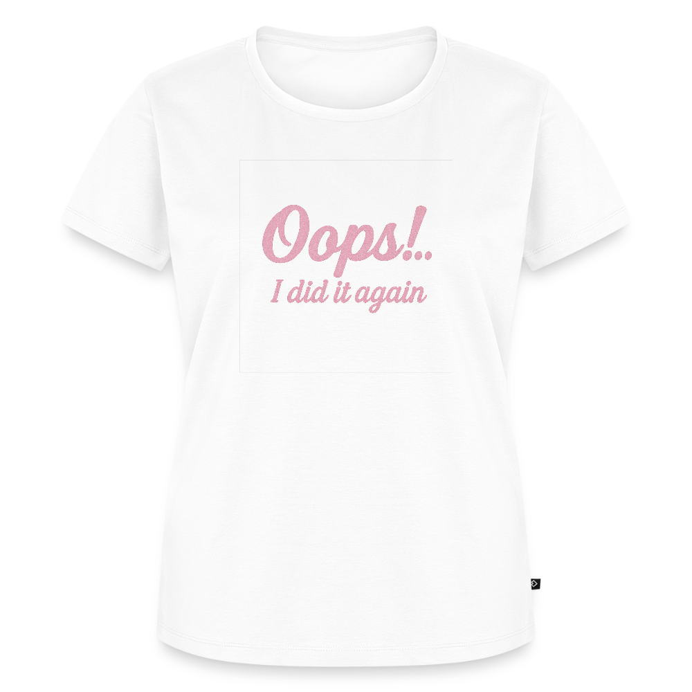 Frauen Premium T-Shirt "Oops"" - Weiß