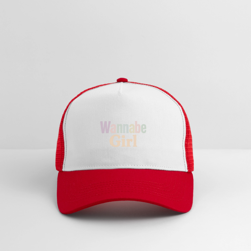Cap "Wannabe Girl" - Weiß/Rot