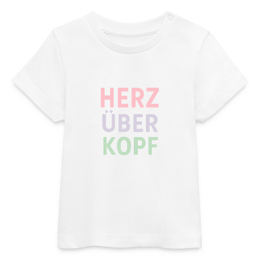 Baby Bio-T-Shirt "Herz über Kopf" - Weiß