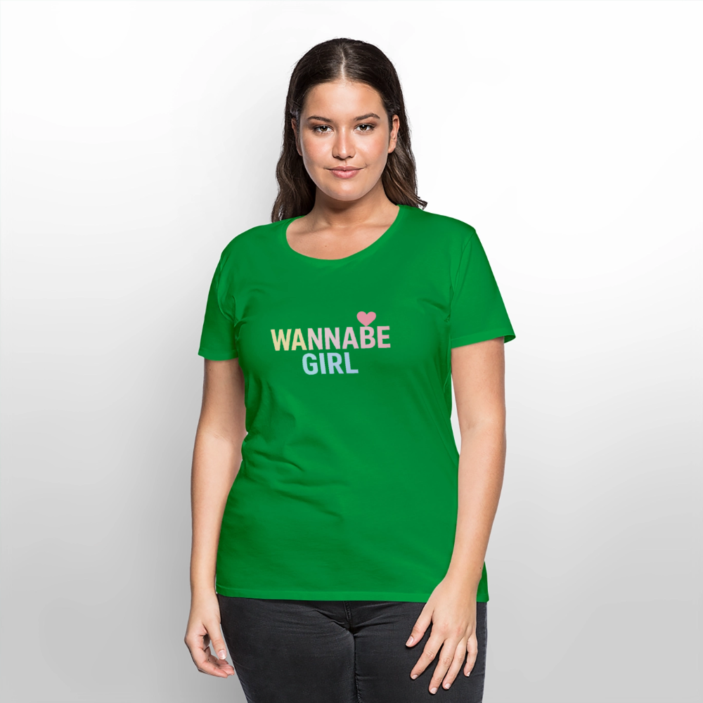 Frauen Premium T-Shirt "Wannabe Girl" - Grün