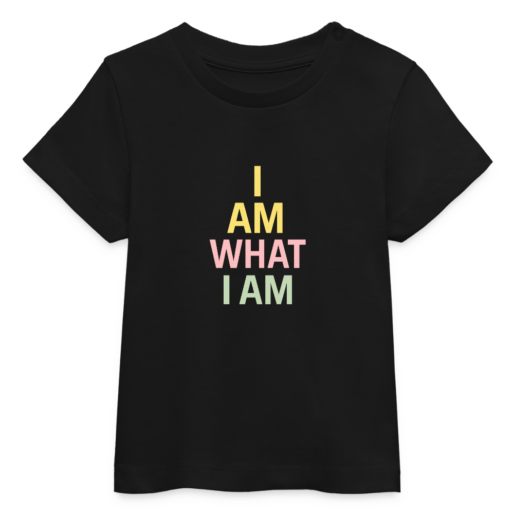 Baby Bio-T-Shirt "I am" - Schwarz