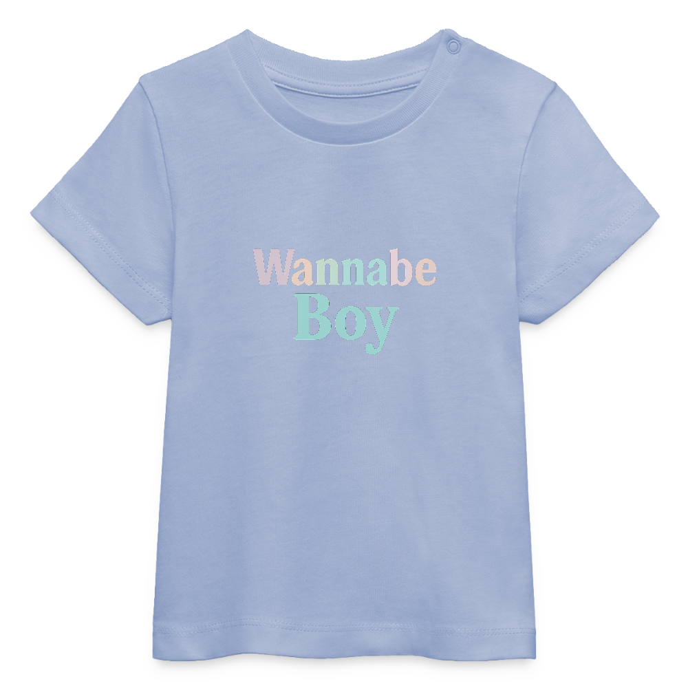 Baby Bio-T-Shirt "Wannabe Boy" - Sky