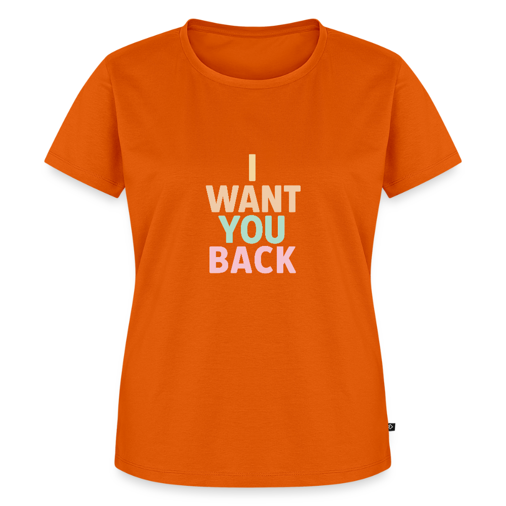 Frauen Premium T-Shirt "I want u back" - Orange
