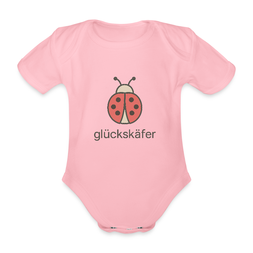 Baby Bio-Kurzarm-Body "Käfer" - Hellrosa