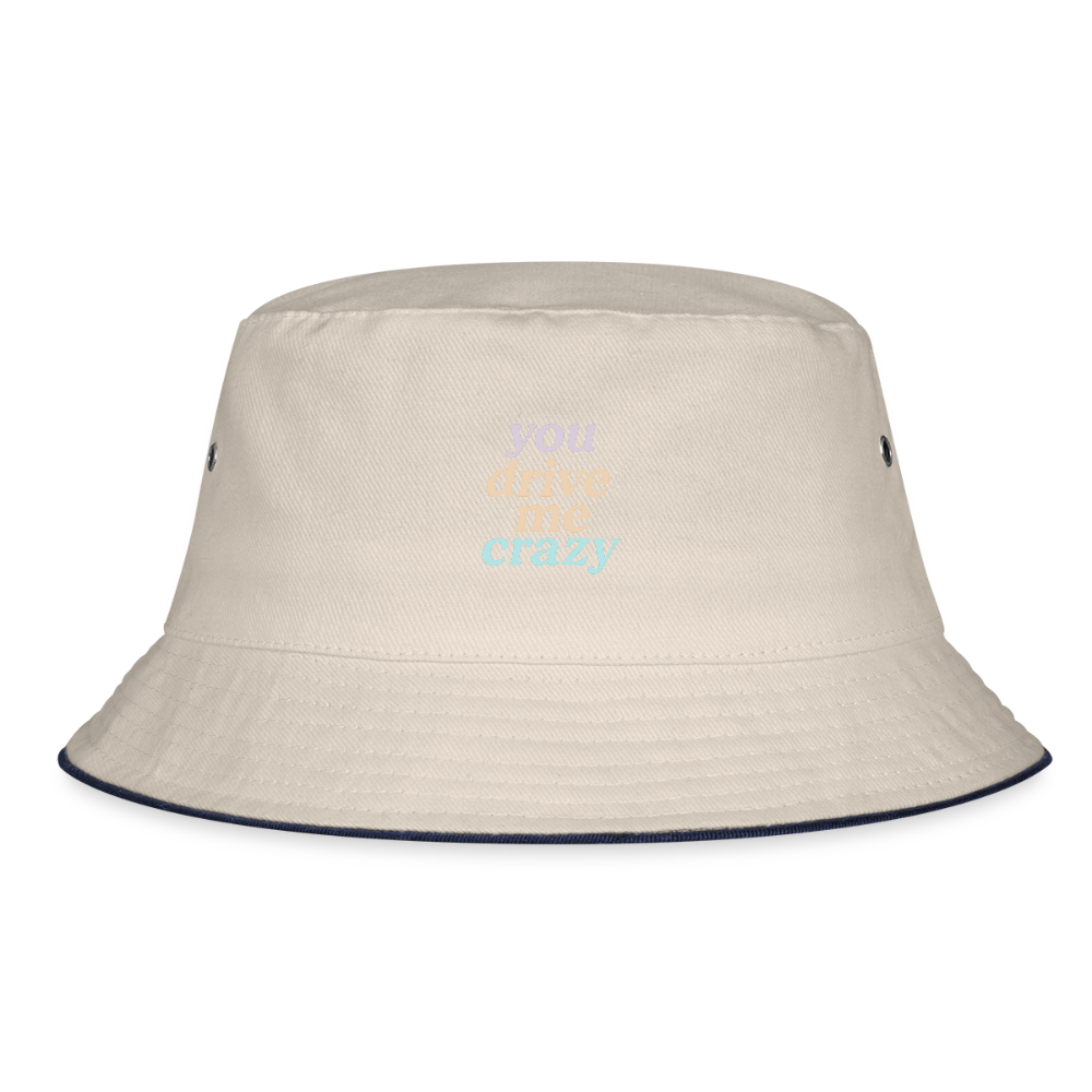 Fischerhut "you drive me crazy" - Natur/Navy