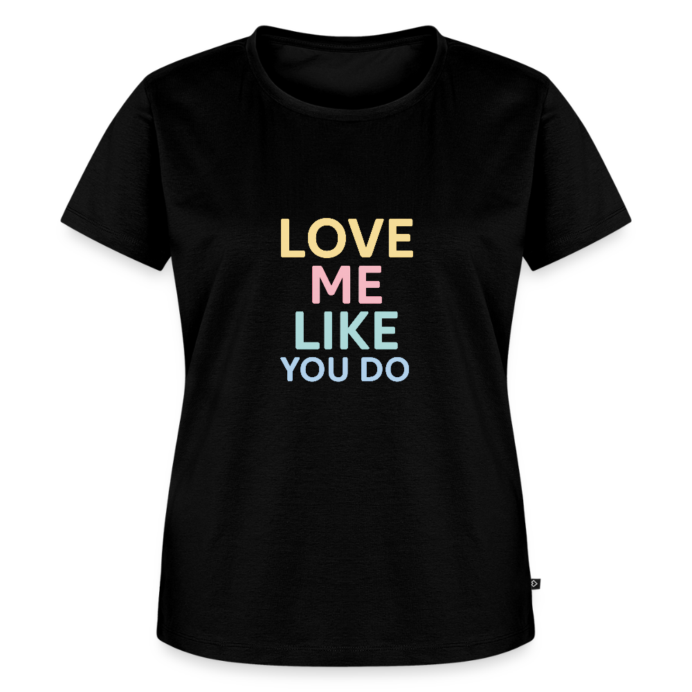 Frauen Premium T-Shirt "love me" - Schwarz