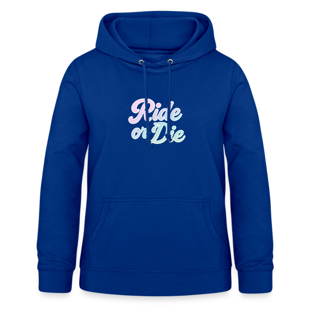 Frauen Hoodie "Ride or Die" - Royalblau