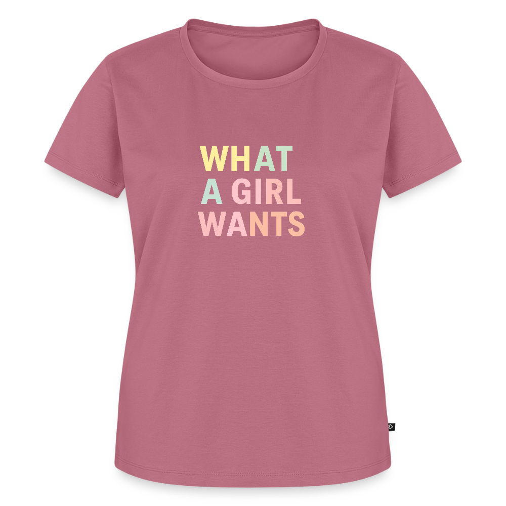 Frauen Premium T-Shirt "what a girl wants" - Mauve