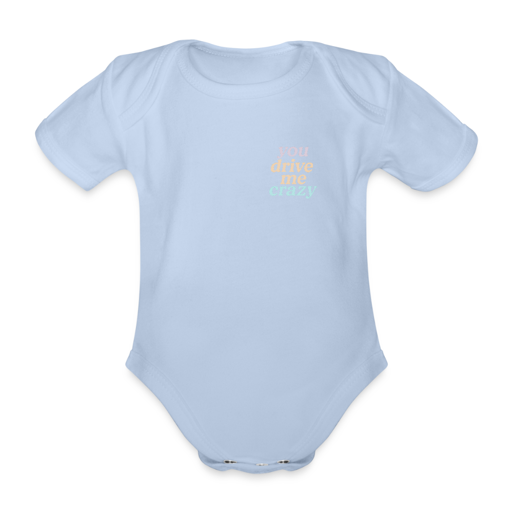 Baby Bio-Kurzarm-Body "crazy" - Sky