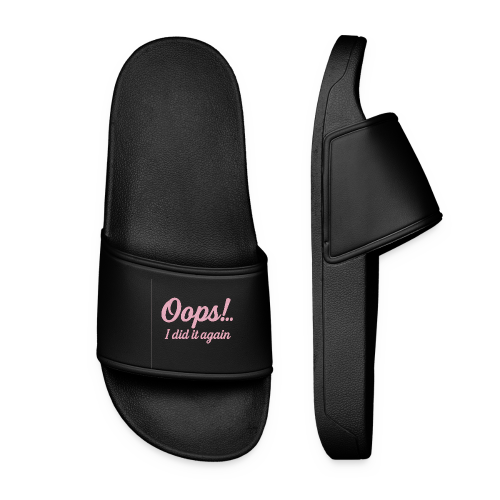 Frauen Badelatschen "Oops! I did it again" - Schwarz