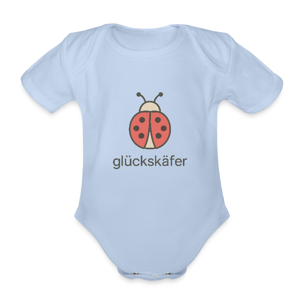 Baby Bio-Kurzarm-Body "Käfer" - Sky