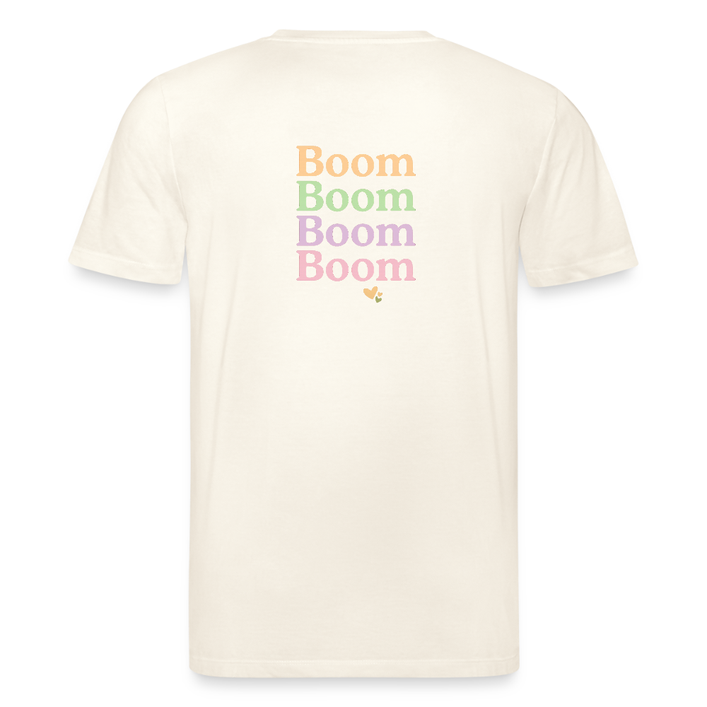 Unisex Bio-T-Shirt "Boom Boom Boom Boom" - Naturweiß