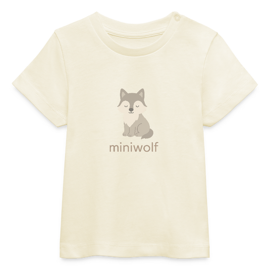 Baby Bio-T-Shirt "Wolf" - Weißgrau