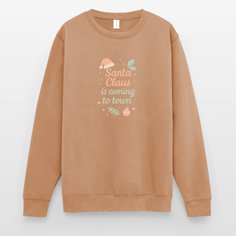 Unisex Pullover "Santa Claus is coming to town" - Mocca