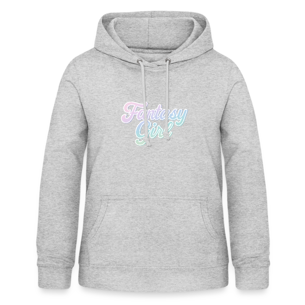 Frauen Hoodie "Fantasy Girl" - Hellgrau meliert