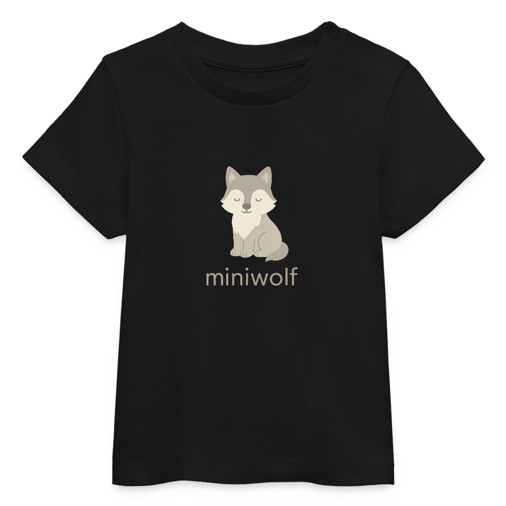 Baby Bio-T-Shirt "Wolf" - Schwarz