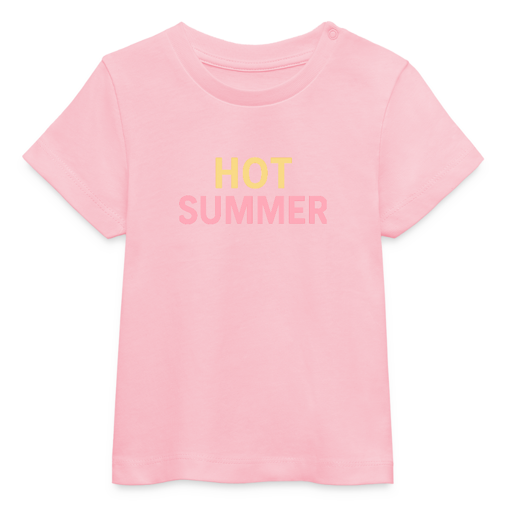 Baby Bio-T-Shirt "hot summer" - Hellrosa
