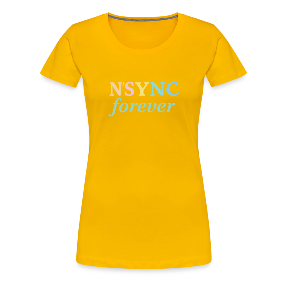 Frauen Premium T-Shirt "N'SYNC forever" - Sonnengelb